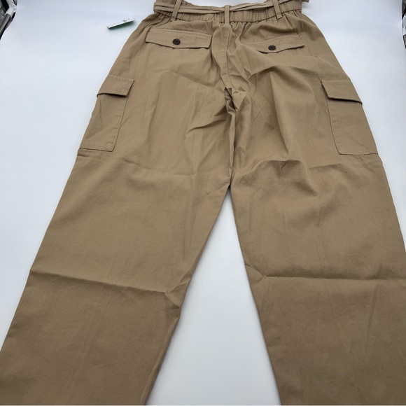 GAP Women's 6 Pocket Tan 100% Cotton Cargo Pants Double Belt-Size 4 - Picture 2 of 11